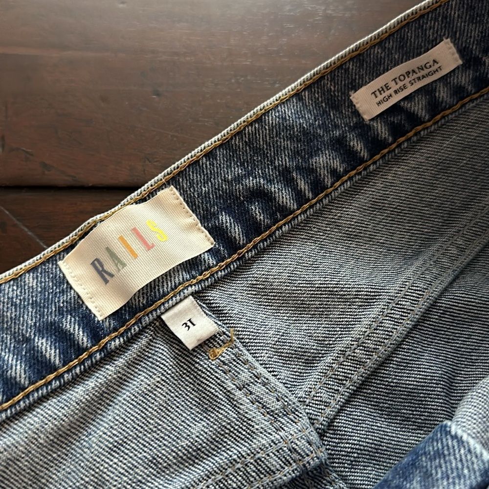 NWT RAILS The Topanga High Waist Straight Leg Jeans in Cascade - size 31 - Picture 8 of 9